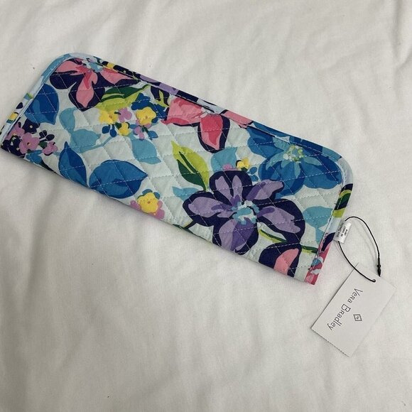 Vera Bradley Curling & Flat Iron Cover Marion Floral NWT 12x5 Blue Pink NEW - Picture 1 of 5